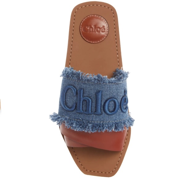 NIB $450 CHLOÉ Embroidered Woody Logo Sandal in size 36! - Picture 4 of 4